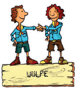 das Bild zeigt das Cartoon der Wölflistufe